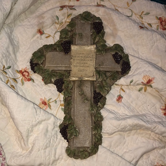 Large heavy cross JOHN 15:5 beautiful wall decor - Picture 4 of 9